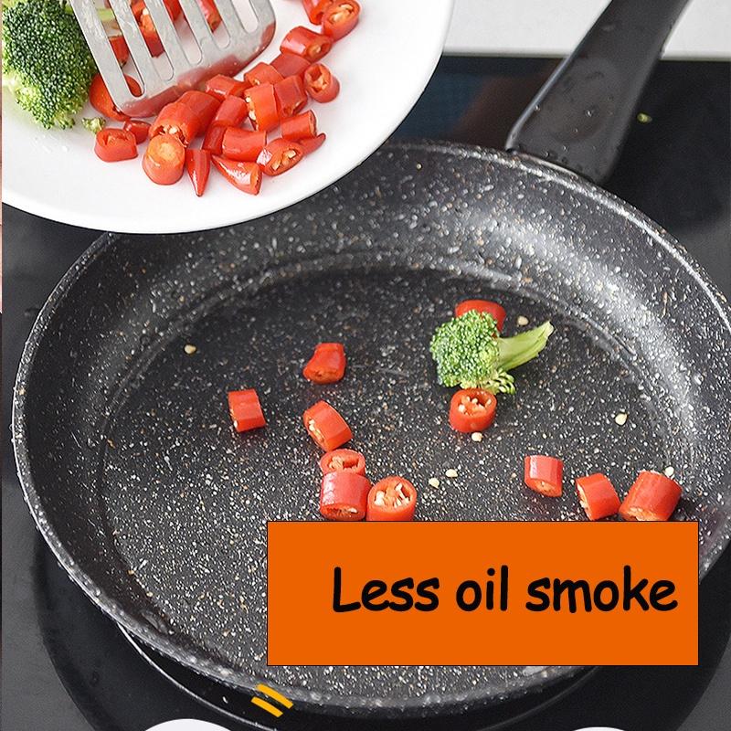 Universal Stone Pans Household Maifanshi Nonstick Frying Pan with Soft Resistant Handle Induction Cooker Gas Stove 26cm