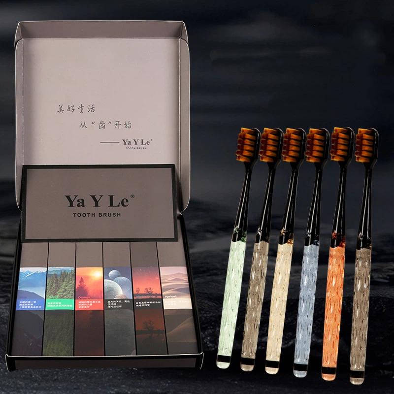 Soft Bristle Gum Care Toothbrush 1/6Pcs Gift Box Pack Deep Cleaning Oral Care Kit for Home Travel Use