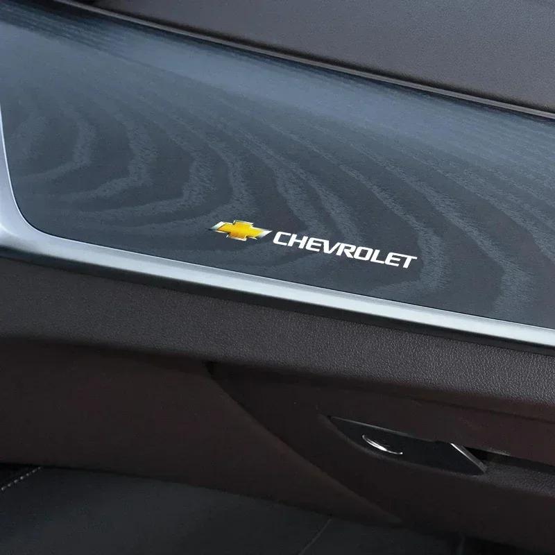 Car Steering Wheel Badge Stickers Car Door Handle Label Decal For Chevrolet Silverado Impala Malibu Cruze Camaro Blazer Spark