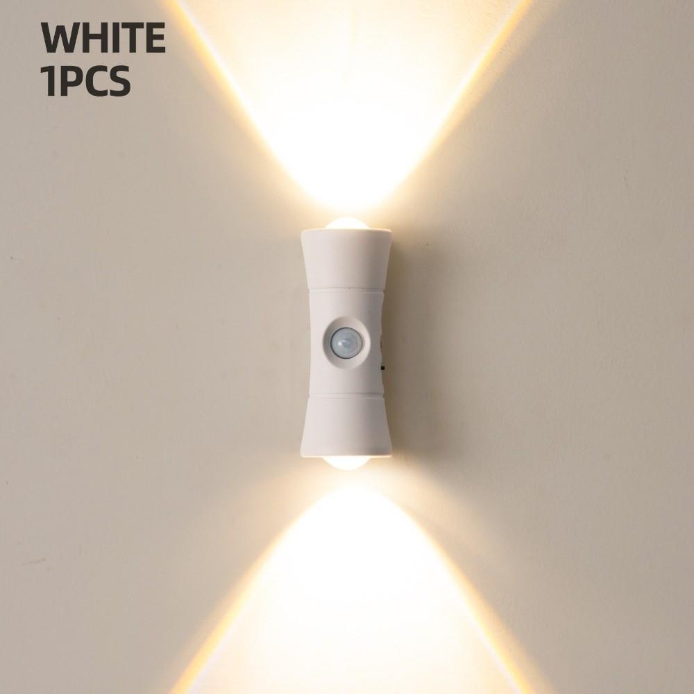 Dual Up Down Lighting PIR Motion Sensor Wall Lamp Waterproof 3 Color Light LED Wall Light Rechargeable Modern Design
