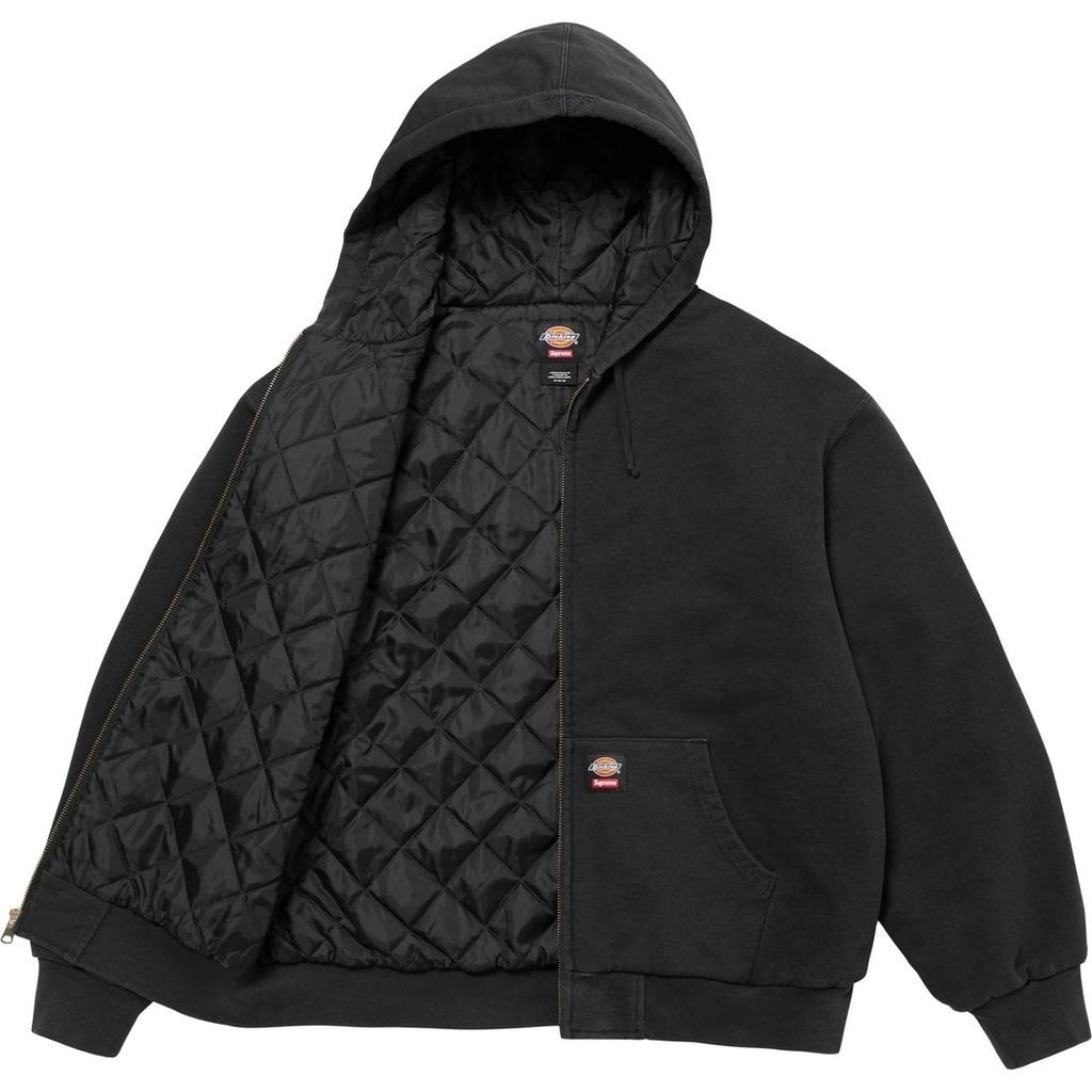 Supreme X Dickies  FW24 WEEK16 Quilted Lined Zip Up Hooded Sweatshirt Unisex SUP-FW24-270