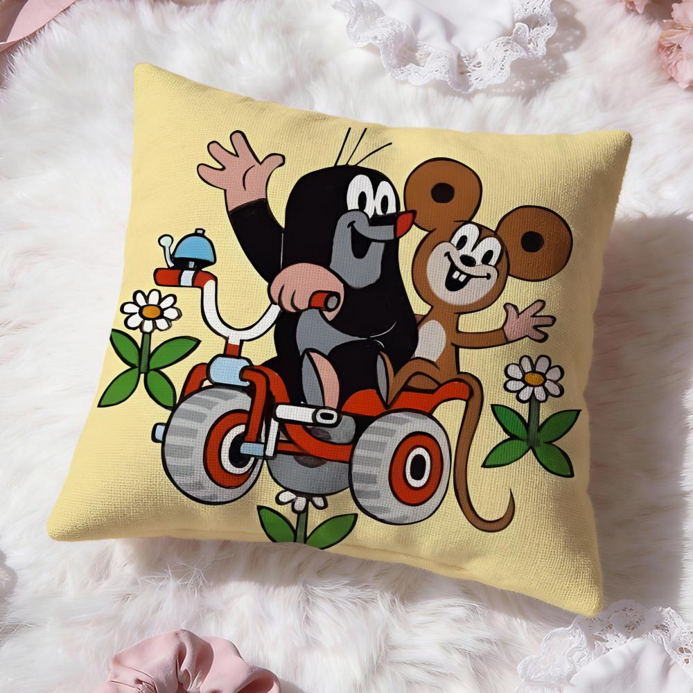 

Anime T-The Little MoleS Cushion Cover Premium Comfort Reversible Pillow Cove -Two in One Design for Any Room & Car Interior 30cmx30cm