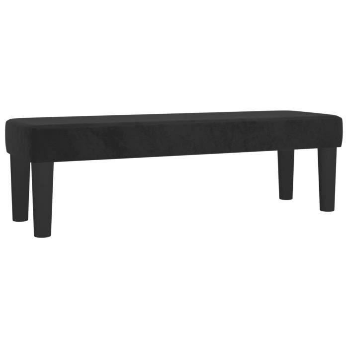 3138033 vidaXL Lit à sommier tapissier et matelas Noir 160x200 cm Velours