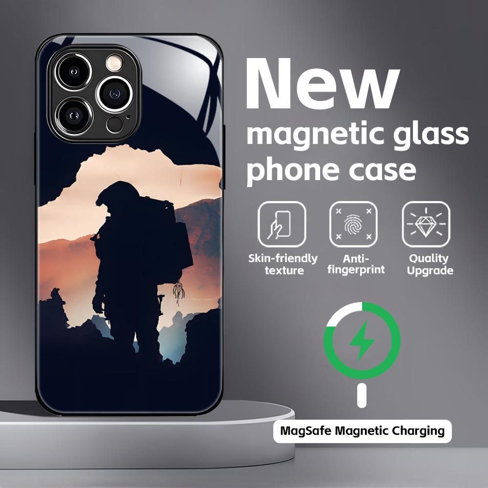 hot game D-Death S-Stranding Phone Case For iPhone 16 15 14 13 12 11 X XR XS 8 Plus Mini Pro Max Glass Magnetic Case