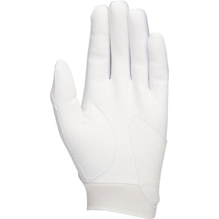 [Asics] Baseball Batting Gloves, Both Hands, GOLDSTAGE, 3121A951, White/White, High School Baseball Compatible
