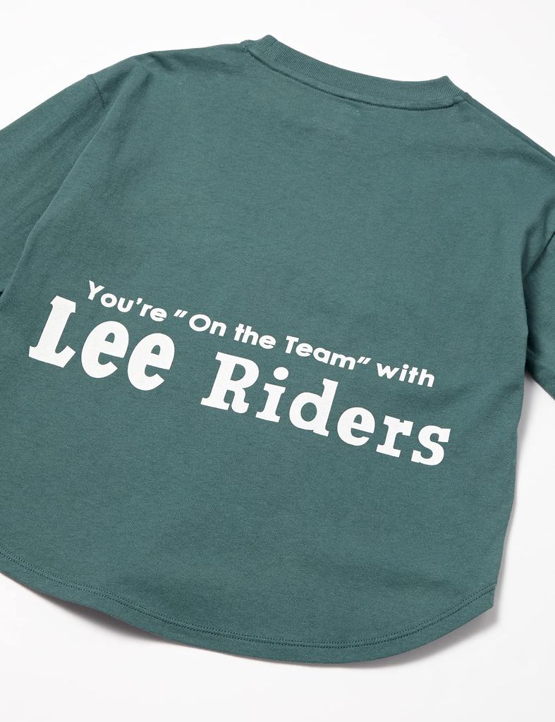 Lee Official Rundsaum Rückenprint Langarm für Blau Größe 130 T-Shirt Kinder, LK0780-243, Grün,