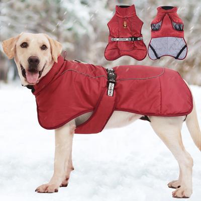 Orta Büyük Köpekler İçin Kış Köpek Giysileri Rüzgar Geçirmez Yansıtıcı Sıcak Ceket Mont Fransız Bulldog Mont Dachshund Labrador Kıyafetleri