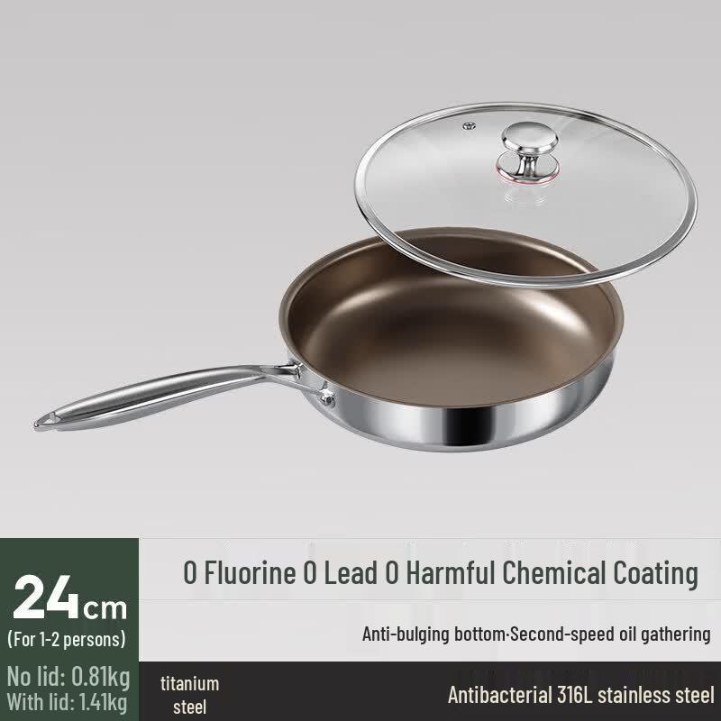 Qiwei Titanium Non-stick Frying Pan with Lid