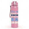 1PC People Who Are Real Heroes Quote Print 750ml Color Plastic Sports Water Bottle Leakproof Flip Straw Lid Suitable for Sports Office Home Use