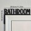 1 PC Exquisite Black Metal Wall Decoration Featuring English Letters. Ideal for Decorating Bathroom and Bedroom Door Frames