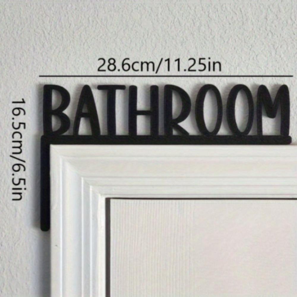 1 PC Exquisite Black Metal Wall Decoration Featuring English Letters. Ideal for Decorating Bathroom and Bedroom Door Frames