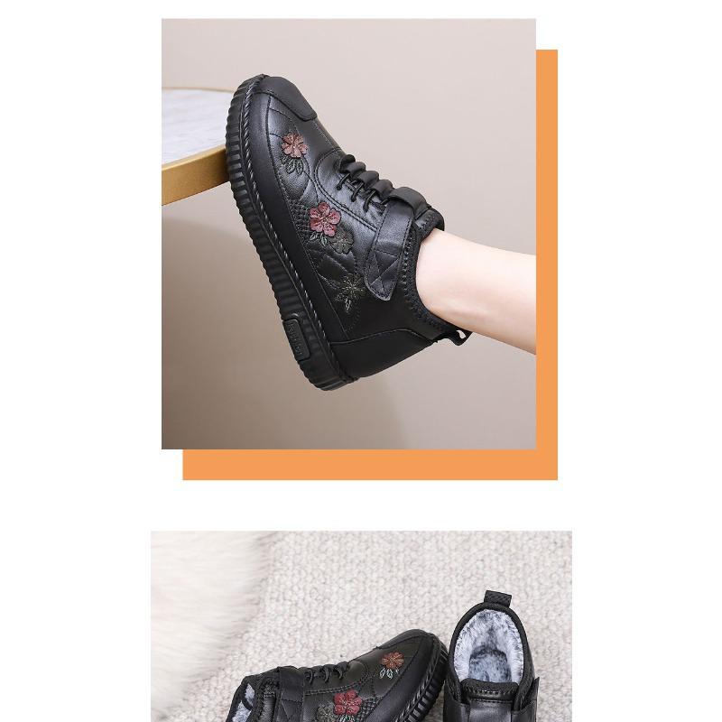 Dámské nepromokavé zimní boty pro seniorky, plyšová podšívka, boty do chladného počasí, protiskluzové teplé sněhule, pohodlné pro babičku