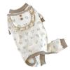 Dog Clothes Cute Pattern Four Legged Warm Comfortable Pet Apparel with Scarf for Party Home White M