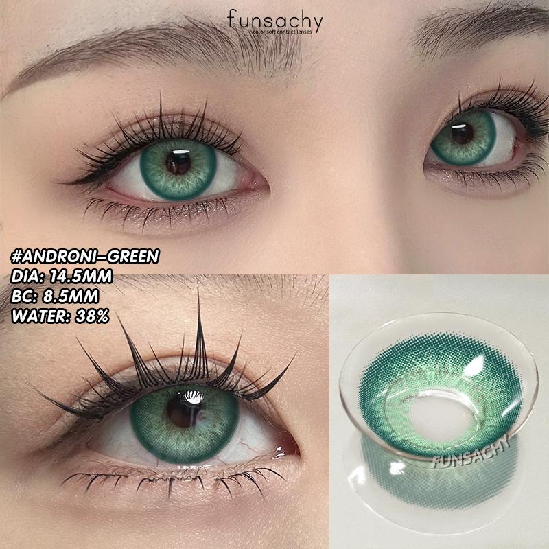 FUNSACHY 2pcs Natural Look Blue Eye Lenses Colored Contact Lenses for Eyes Eye Makeup Beauty Pupil Gray Eyes New Fashion Lens