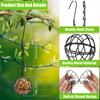 4Pcs Metal Suet Ball Bird Feeder Set with Hanging Chain Squirrel Proof Bird Feeders for Outdoor Garden Hummingbird Feeders