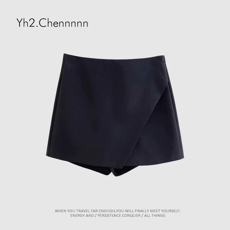 

2024 Black High Waist Mini Skirt - Autumn Slimming, Versatile Academy Style L