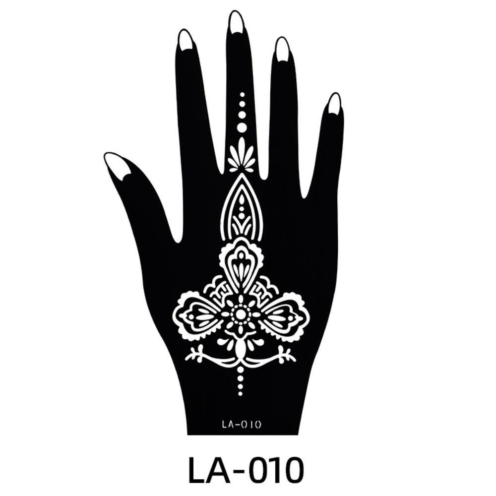 

Hollow Mehndi Tattoo Template Temporary Hand Tattoo Sticker Henna Stencil Finger Foot Clavicle Style 10