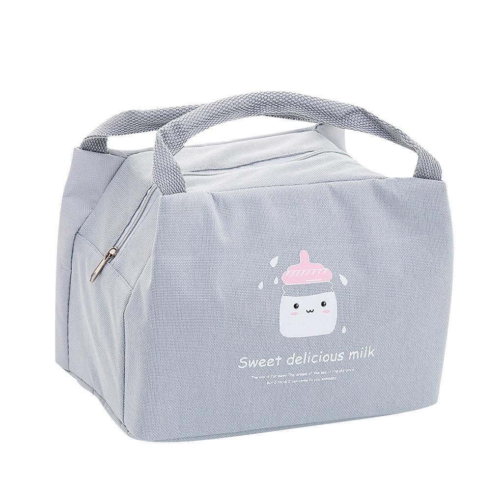 Fashion Portable Cartoon Lunch Food Fresh Pouch Picnic Drink Cold Handbag