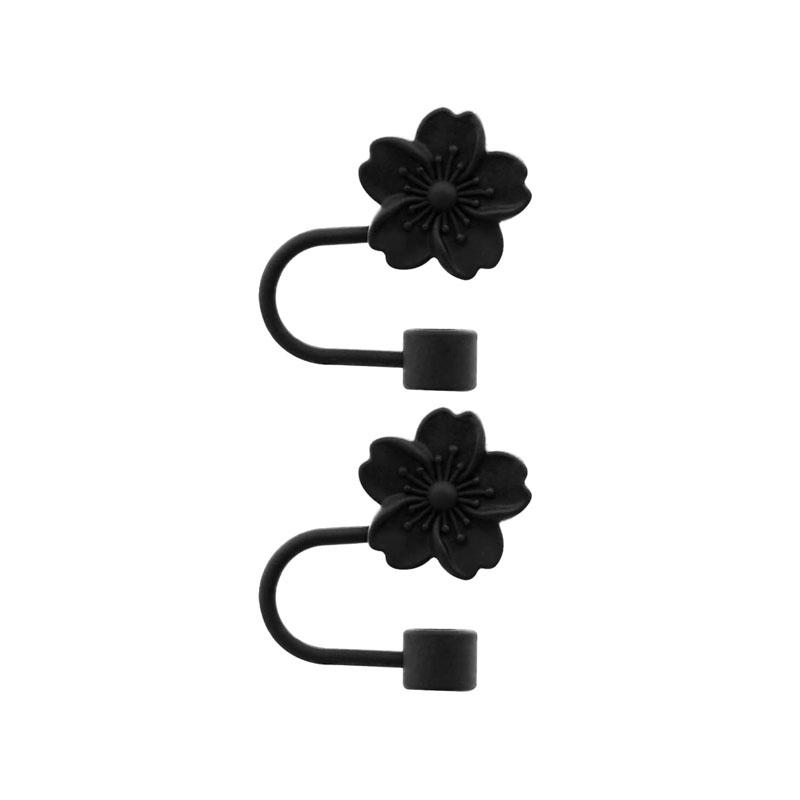 2/4pcs Straw Cover Cap for Stanley Cup Accessories,Silicone Straw Topper 10mm Reusable Straw Tips Lids Flowers Tip Covers