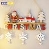 1PC Wooden Christmas Door Hanging Oranments Wall  Merry Christmas Decor for Home Happy New Year Naviidad Door Pendants Gifts