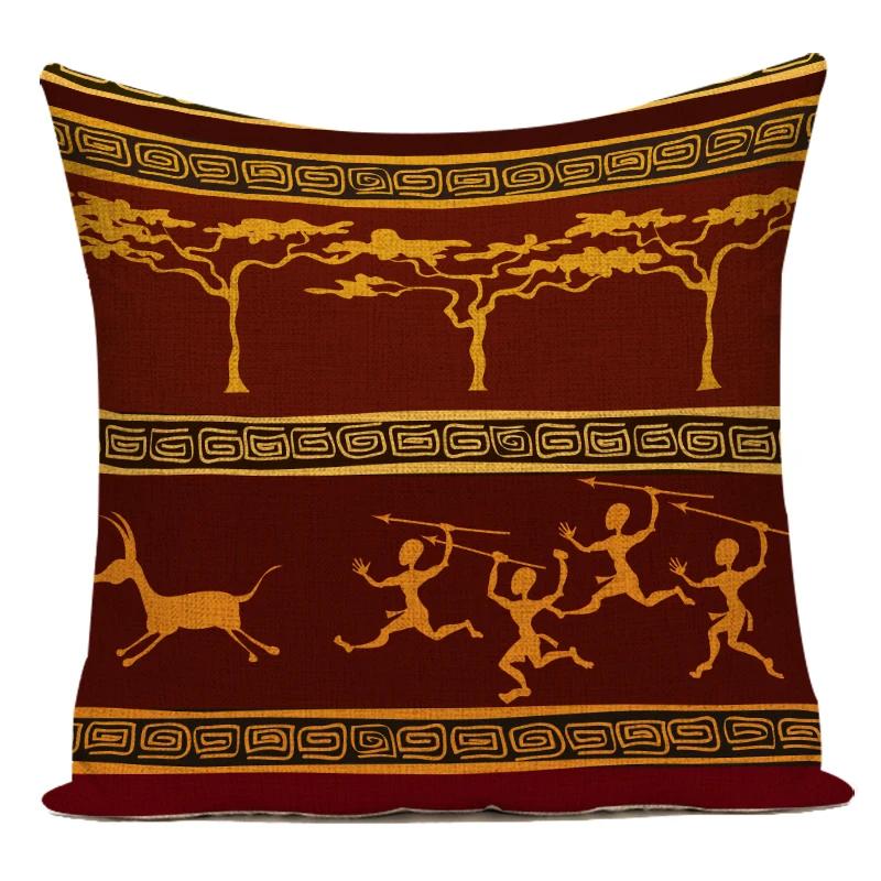 Africa Decorative Cushion Cover African Woman Custom Pillow Case National Costume Pattern Sofa Home Decor Pillow Cover