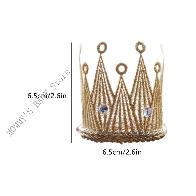 Adjustable Royal Design Hair Ornament For Infants Girls Fashionable Infant Crowns for Celebrations Polyester Accessory