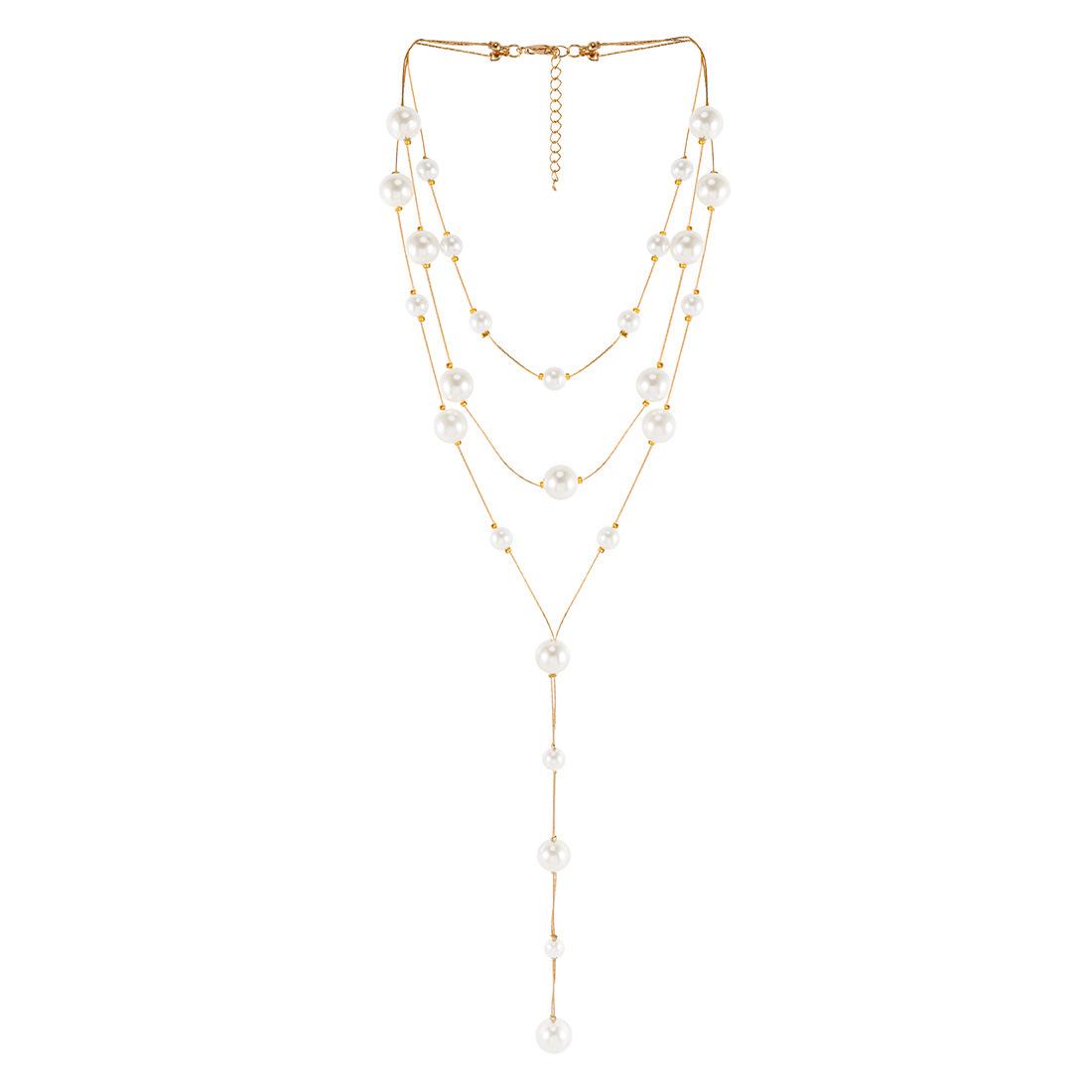 

Французское ретро длинное ожерелье с бахромой и жемчугом, женственность, высококлассное ожерелье белый