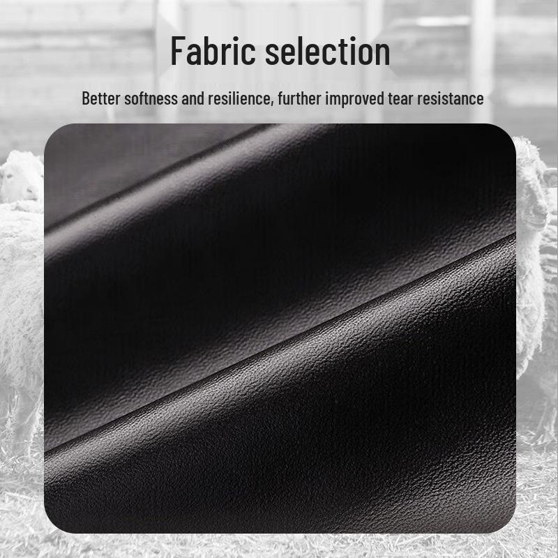 Men's Lambskin Touchscreen Motorcycle Driving Gloves - Winter Warm, Thick Velvet, Ribbed Cuff, Genuine Leather