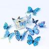 3D Double Layer Colorful Butterfly Wall Stickers 12Pcs Removable DIY Art Decor for Home Bedroom Fridge Party