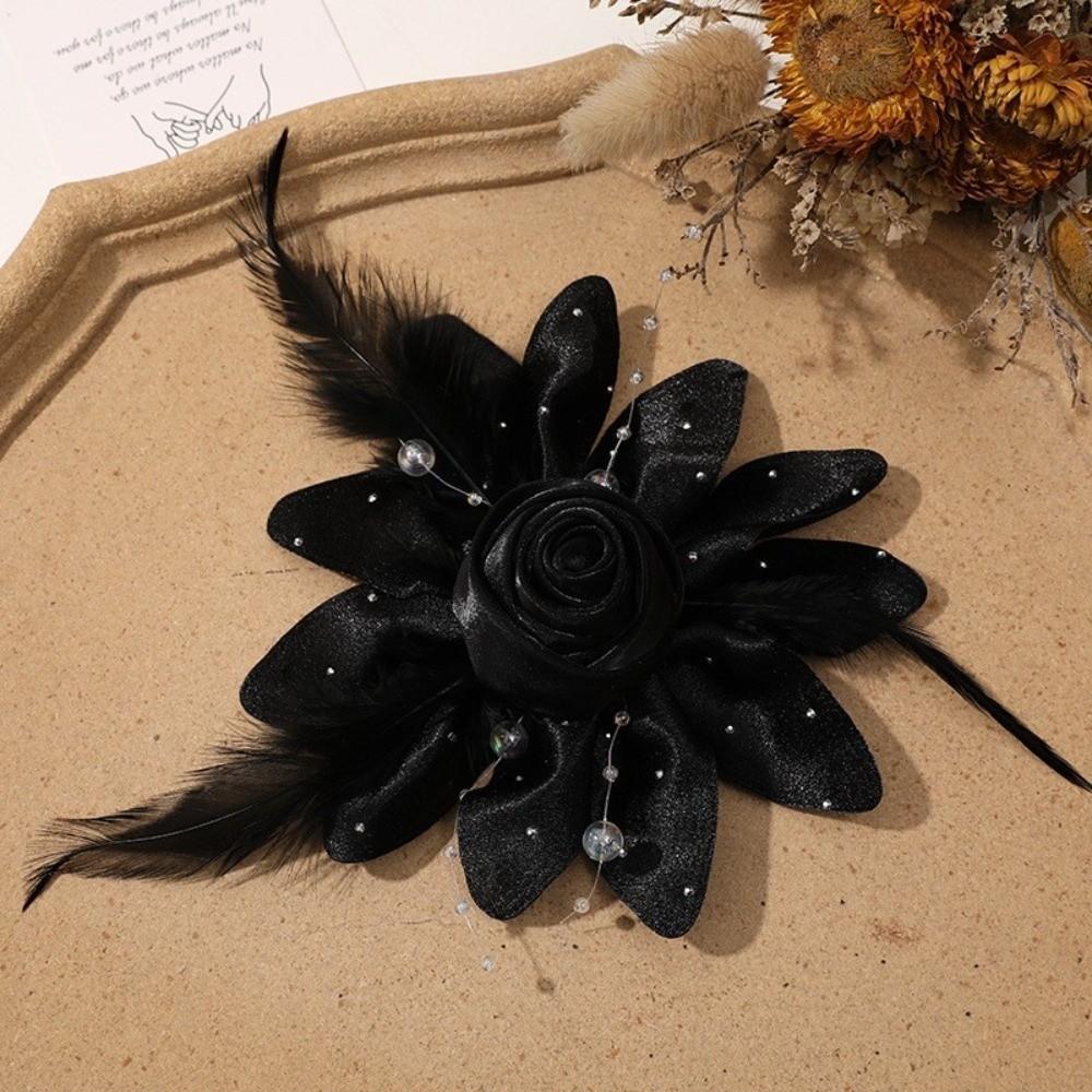 Multi Use Design Pearl Feather Hair Accessory Floral Clothing Accessory For Dress Decor