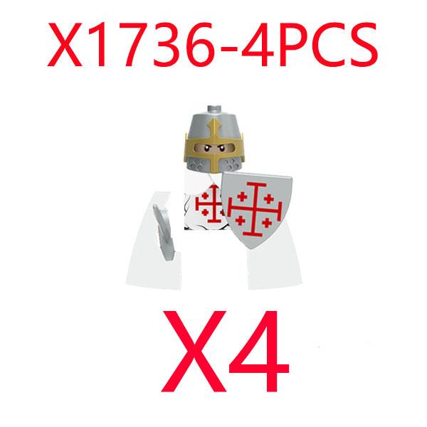MOC Mittelalterliche Burg Grüner Drachenritter Figuren Bausteine Antiker Römischer Soldat Waffe Schild Kriegspferd Jungen Spielzeug Geschenk K149