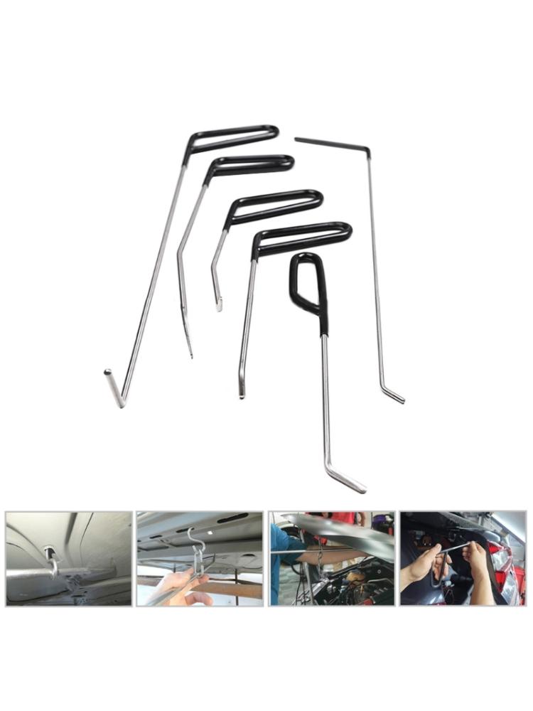 Paintless Dent Repair Tools Kit, 6 szt. Ściągacz wgnieceń samochodowych Usuwanie wgnieceń Zestaw do usuwania wgnieceń Hail Remover Haczyki Pręty