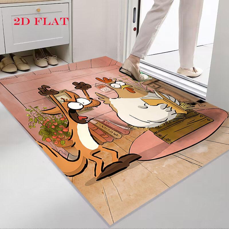 Big Bad Fox Charm Carpet Rug for Living Room Bedroom Home Sofa Decoration,Kids play Nonslip Floor Mat