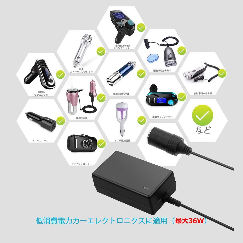 AC to DC Conversion Adapter, Outlet, 100 V, 12 V, AC Adapter, 3A 36W,