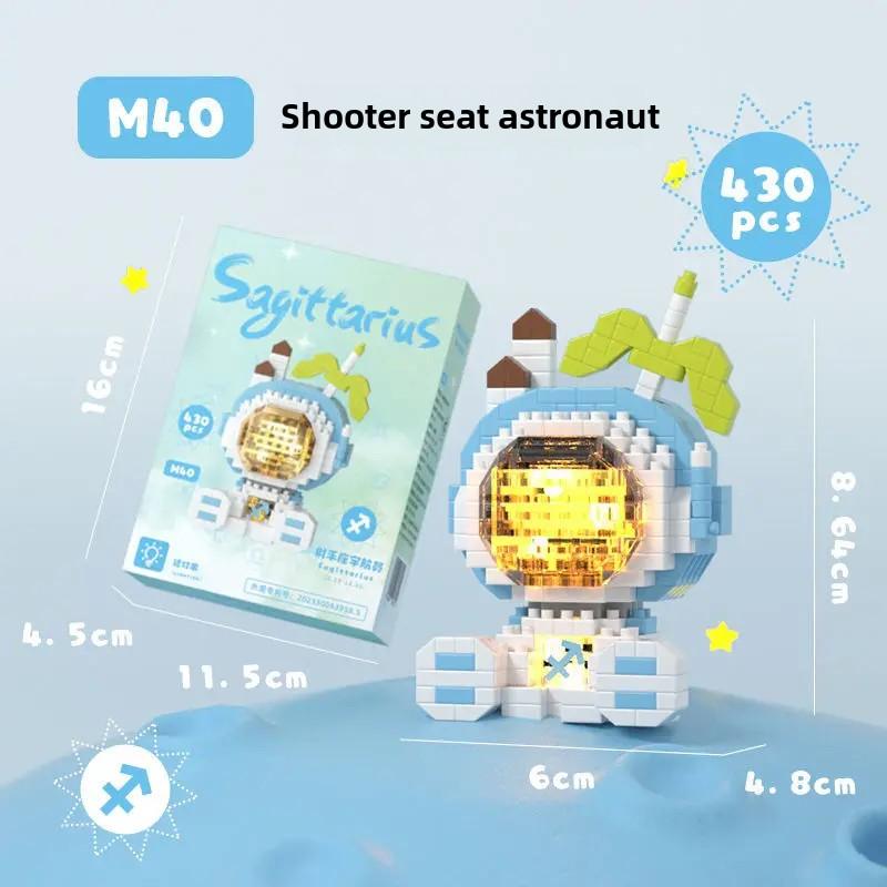 12 Zodiac Signs Assembled Building Blocks Small Particles Educational Toy Gifts