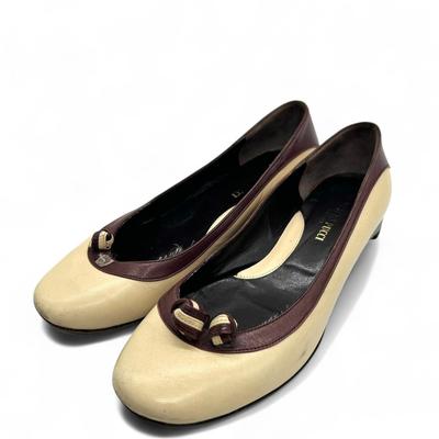 Used Pumps / Ballet Flatspumps beige/Bordeaux Leather Women
