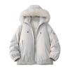 Parker Workwear Cotton Clothing Men and Women Section of The Fall and Winter Hair Collar Cotton Jacket Thickened Couple Models Hooded Cotton Jacket