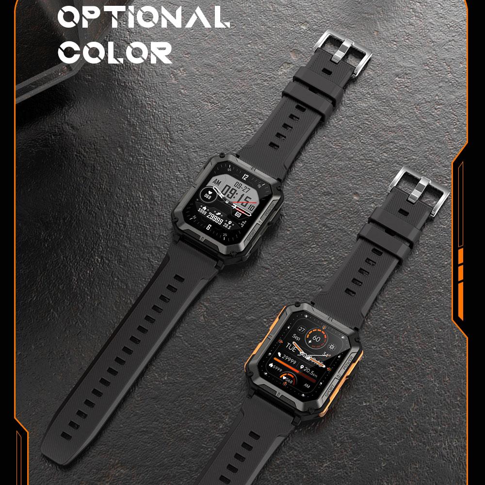 C20 PRO Smartwatch Mannen Bluetooth Bellen Buitensporten 1,83 inch Groot Scherm Spraakassistent Fitness C20Pro Smartwatch
