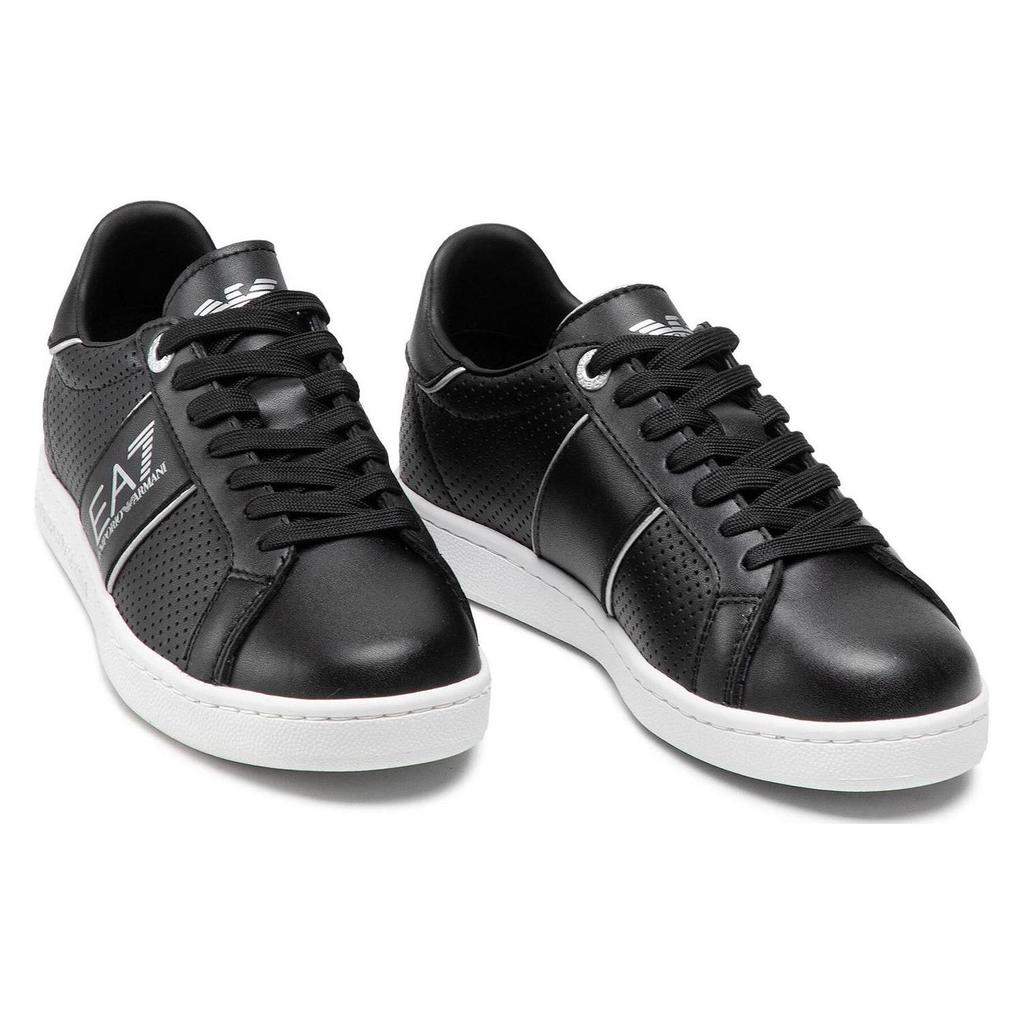 Emporio Armani EA7 Leather Comfortable Minimalist Low-Top Sneakers Men sneakers Black X8X102XK258N763
