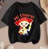 2026 Toy Story Cartoon Hot Sale 2D Print Casual Summer Short Sleeve Tops For Teenagers Boys Girls