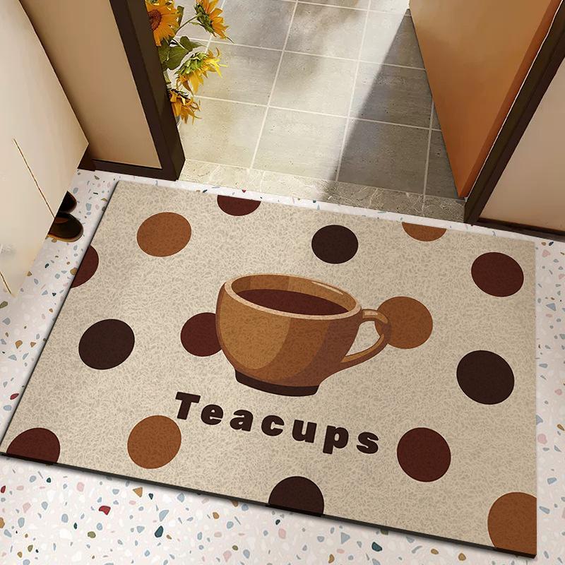 Household Silk Circle Dirt-resistant Floor Mat Entry Door Dust-proof Foot Mat Entrance Thickened Wear-resistant Lazy No-wash Floor Mat Entry Door Mat