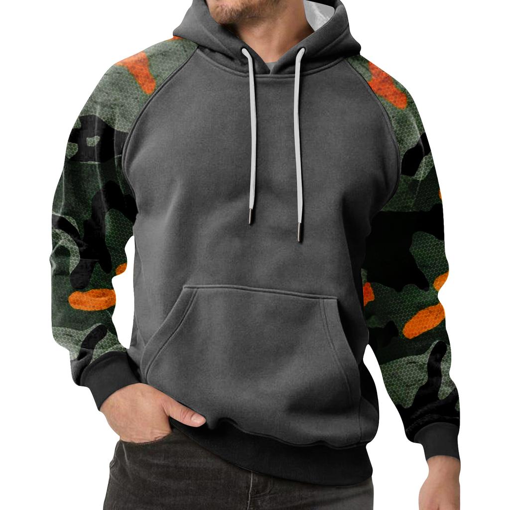 Men's Camouflage Sweatshirt Hoodie Men's Sports Large Size Casual Sweatshirt