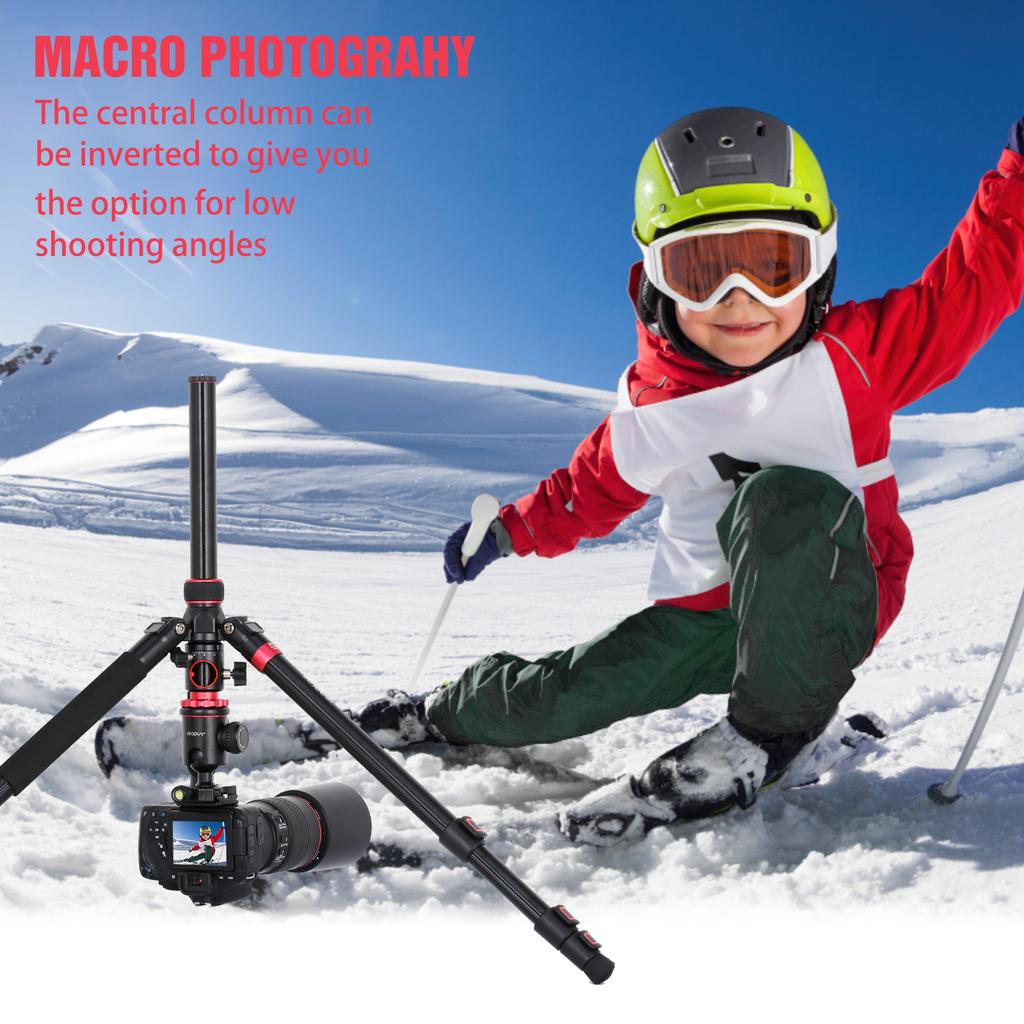 Andoer TTT-012 183cm/72.05 Inch Aluminum Alloy Tripod Detachable Tripod Monopod Stand with