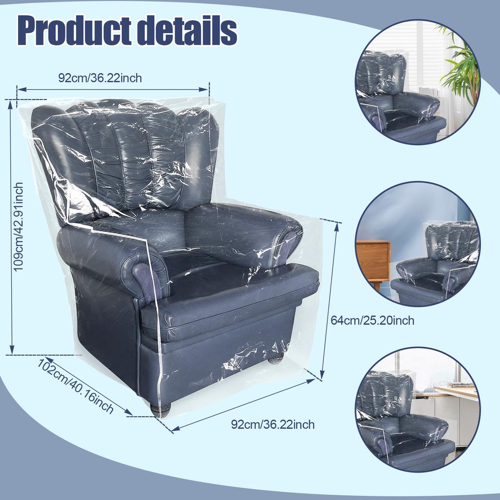 Transparente Couchabdeckung Haustier Wasserdichte Sofabezug für Kratzbaumschutz 1/2/3 Sitzer Kunststoff Couch Möbel Schutz NEU