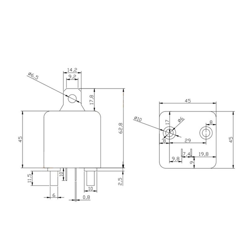 Releu CC 12V 24V 100A 120A 200A Wm686 cu 4 pini Normal Deschis Releu de pornire auto Pentru baterie Pornire/Oprire Comutator releu de încărcare divizată