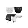 Golf Headcover, Pin Type, Putter/Mallet Cover, Single Headcover, Wave Pattern, Black/White, Waterproof, Premium PU Leather (Black, Semi-Circular)