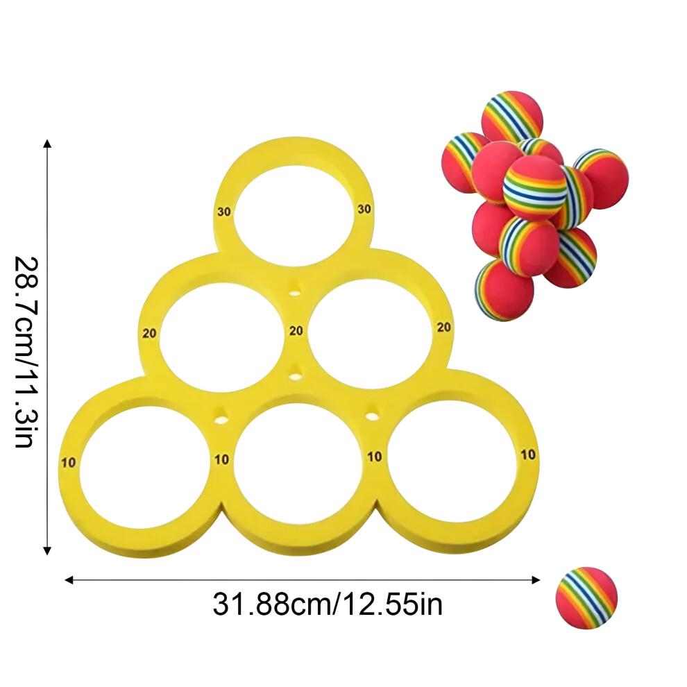 Jeux et jouets de piscine, jeu de lancer flottant pour piscine/plage d'été avec 12 balles colorées à lancer, 12 pièces (A)