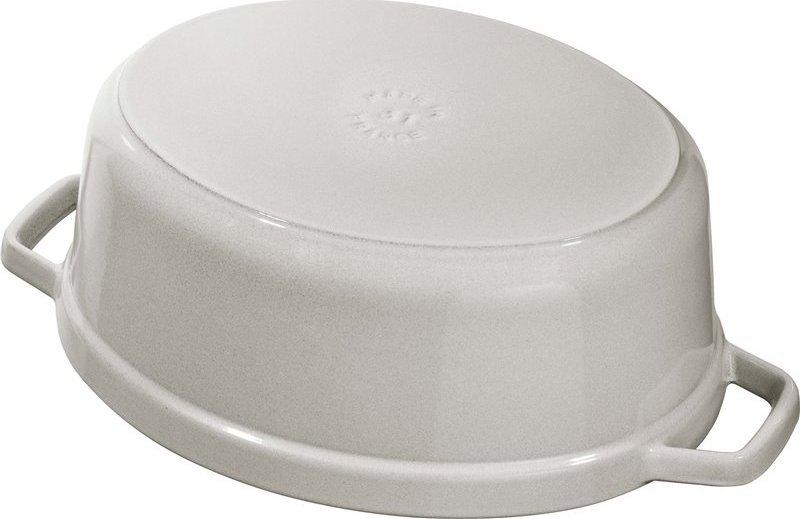 Staub Cocotte Cast Iron Pot Oval 3.2 L White Truffle