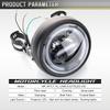 6.5 Inch Round LED Motorcycle Headlight with Brackets Assembly Suitable for Custom Bikes Cafe Racers Enhanced Visibility