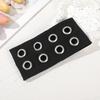 AWAYTR Punk Mädchen Stoff Hohl Elastische Stirnbänder Metall Rock Personalisiert Hohl Ösen Haarband Lässig Sport Ösen Stirnband